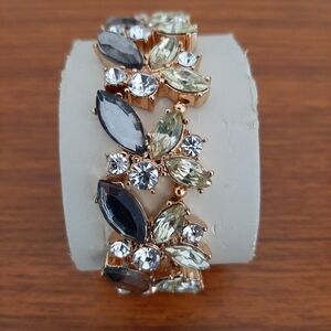 Elegant Gold and Silver Crystal Bracelet